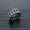 anillo gris con diseno de llave marca calak cl sico 141672 GRIS 2