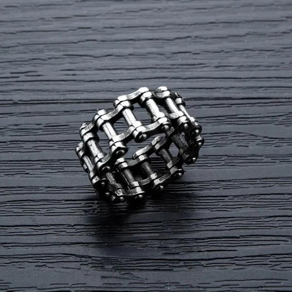 anillo gris con diseno de llave marca calak cl sico 141672 GRIS 2
