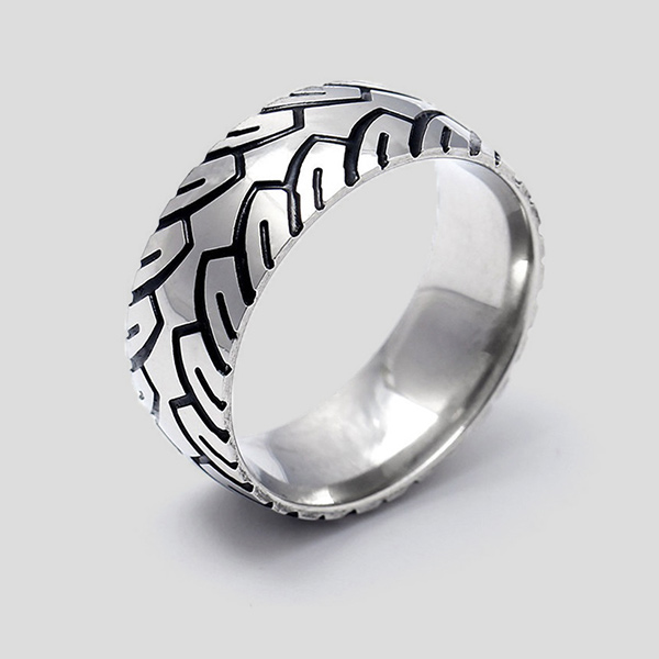 anillo gris con diseno race marca calak cl sico 141662 GRIS 1