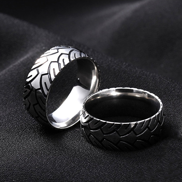 anillo gris con diseno race marca calak cl sico 141662 GRIS 2