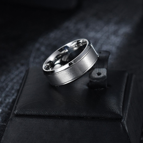 anillo gris estructura plana marca calak cl sico 141753 GRIS 1