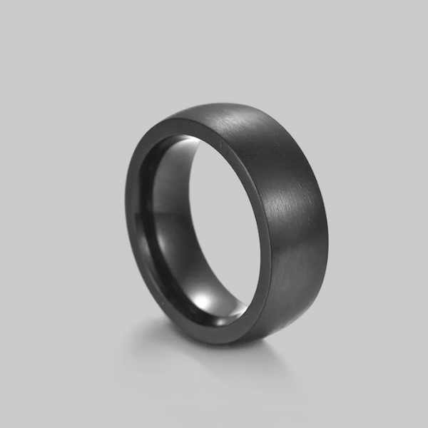 anillo negro estrutura plana marca calak cl sico 141718 NEGRO 1