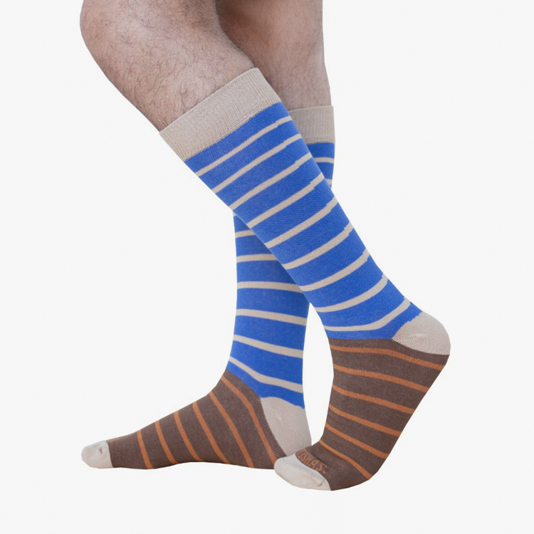 calcetines azul estructura plana marca tishas cl sico 161181 AZUL MA 1