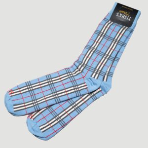 calcetines celeste diseno de lineas marca tishas cl sico 158697 327778 1