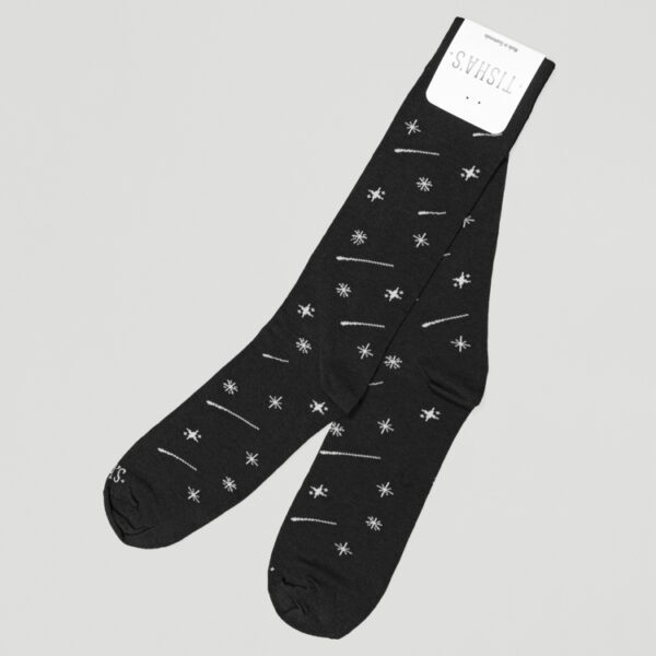 calcetines negro diseno stars marca tishas cl sico 151907 NEGRO 1