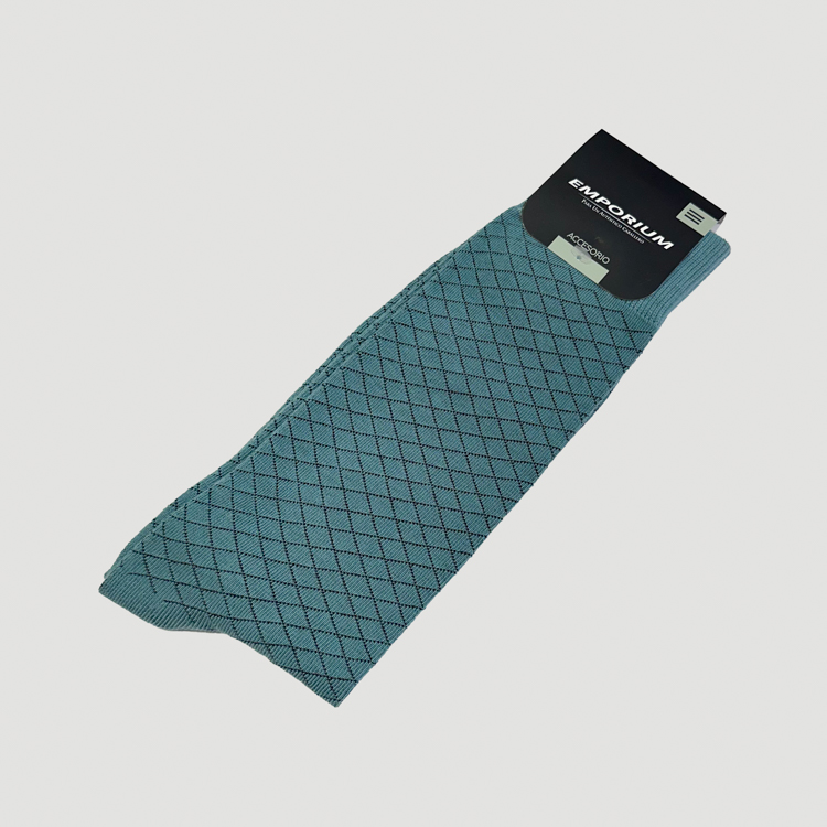 calcetines verde diseno de rombos marca emporium cl sico 135240 242393 1