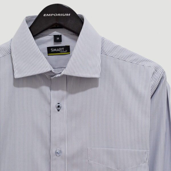 camisa azul diseno de lineas marca smart slim 144556 AZUL 2