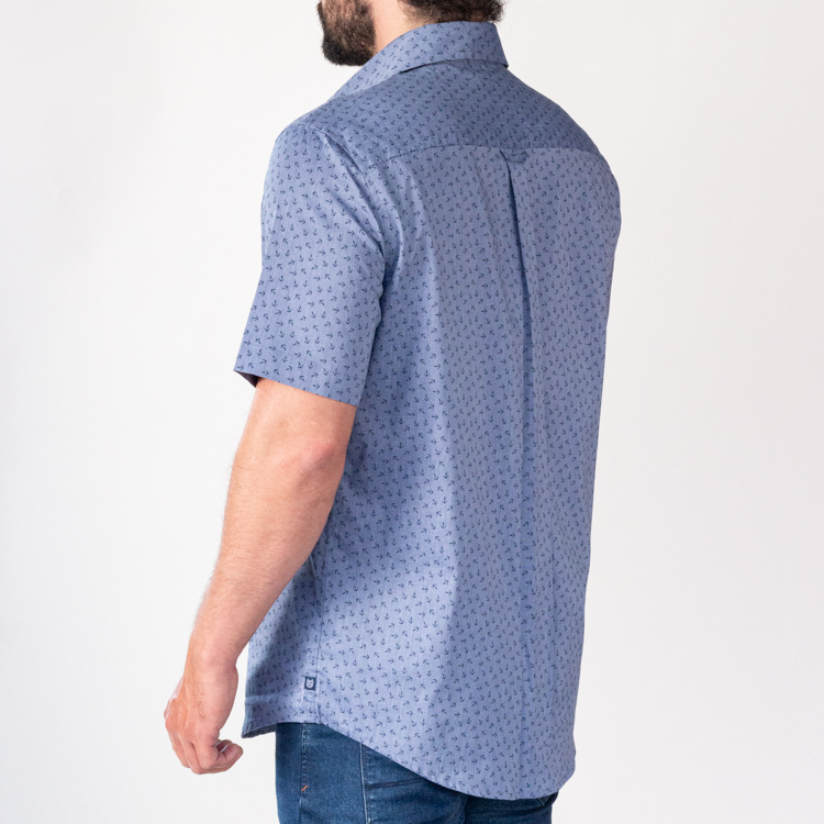 camisa azul estructura plana marca carven cl sico 142865 AZUL 4