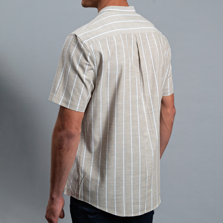 camisa casual beige estructura plana marca carven slim 161516 BEIGE 4
