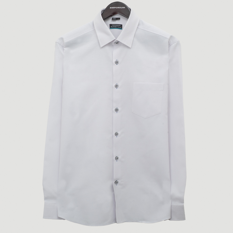 camisa casual blanco estructura plana marca business casual cl sico 155540 355058 1