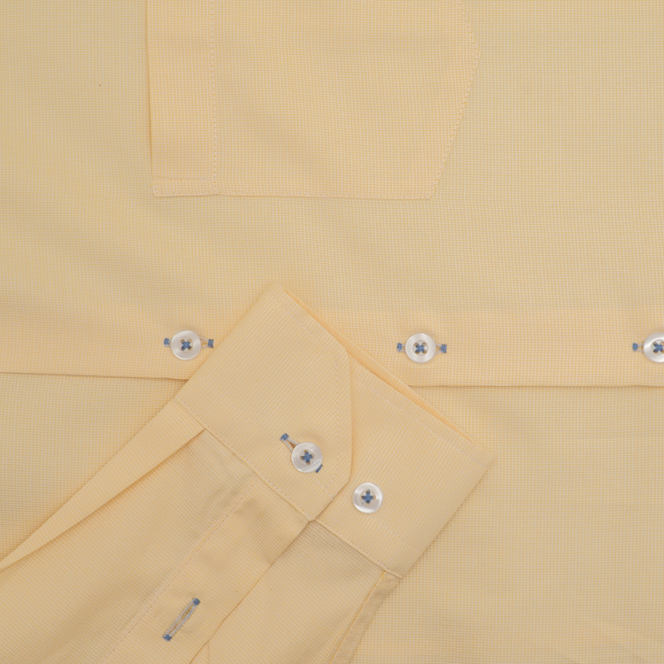 camisa formal amarillo estructura labrada marca business casual cl sico 160871 AMARILLO 3