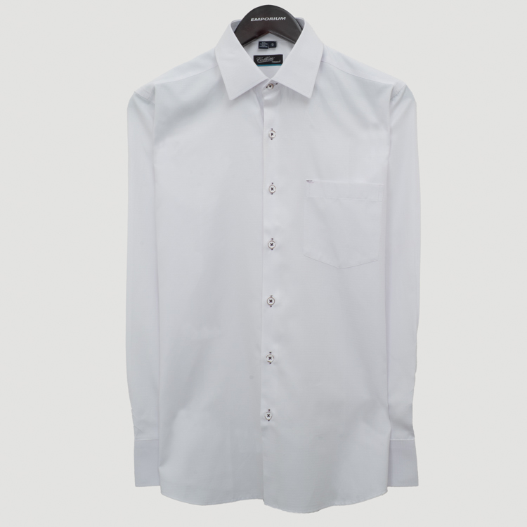 camisa formal blanco estructura plana marca colletti cl sico 155482 355064 1