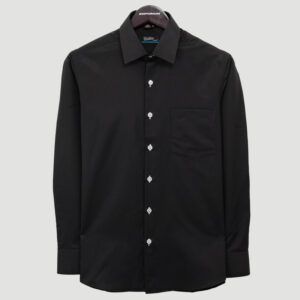 camisa negra estructura labrada marca colletti cl sico 151118 306006 1