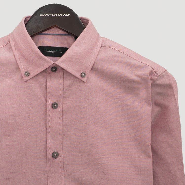 camisa rosado estructura plana marca carven slim 164059 ROSADO