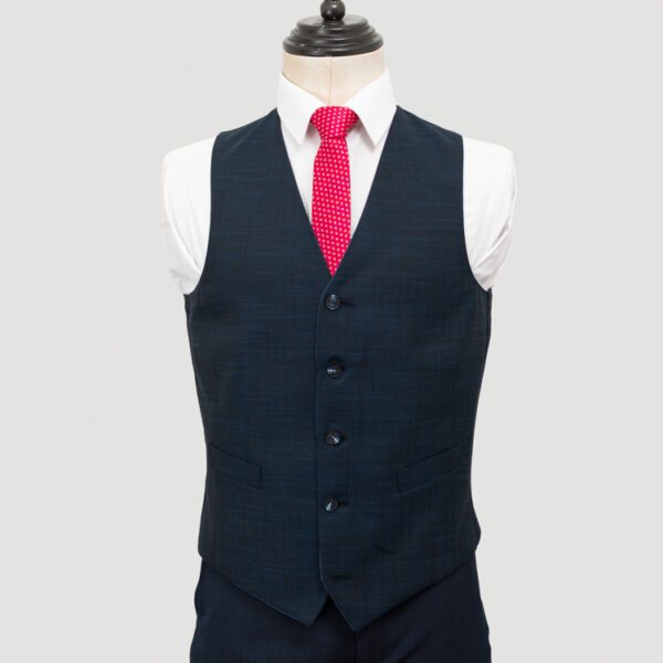 chaleco azul estructura labrada marca emporium slim 150519 AZUL 1
