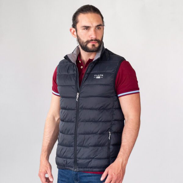 chaleco negra estructura plana marca chaps slim 144342 NEGRO 1