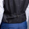 chaleco reversible azul y negro estructura labrada marca emporium slim 152727 AZULNEG 2