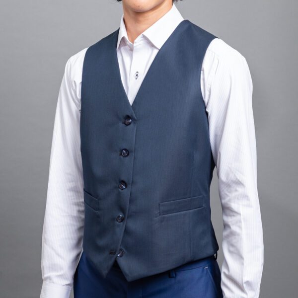 chaleco reversible azul y negro estructura labrada marca emporium slim 152727 AZULNEG 3