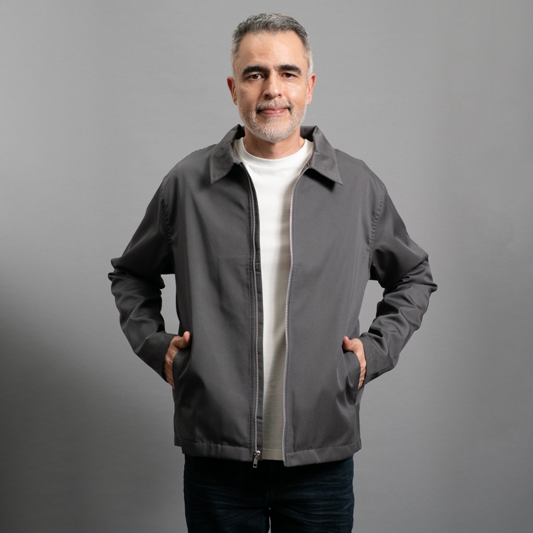chumpa gris estilo short marca monkey jacket cl sico 158540 372353 1