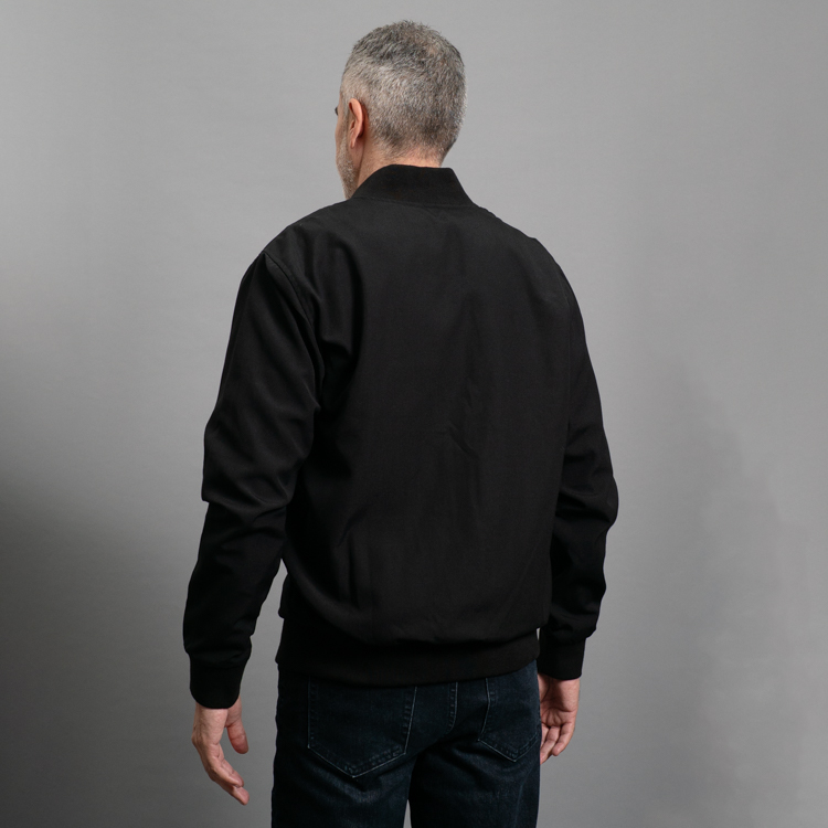 chumpa negro estructura plana marca monkey jackets cl sico 160281 NEGRO 2