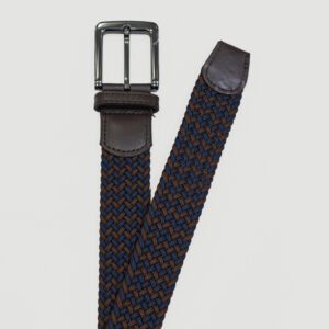 cincho corinto y azul diseno trenzado con hebilla metalica marca buckle cl sico 144795 222915 1