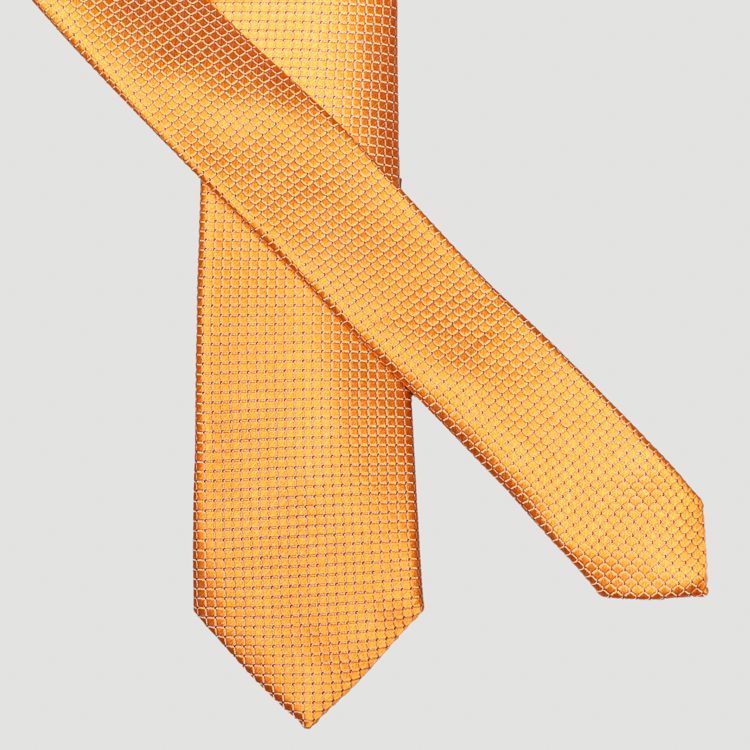 corbata naranja estructura plana marca colletti slim 161008 346638 1