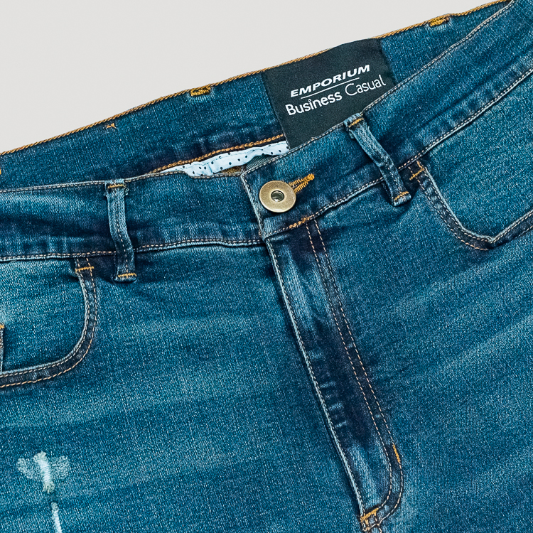 jeans azul estructura gastado marca emporium business casual 129025 AZUL 3