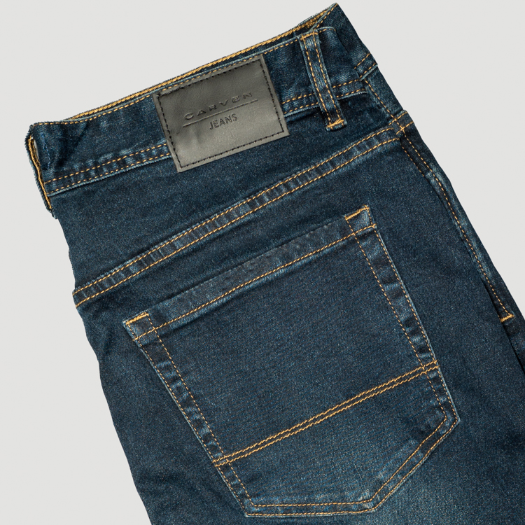 jeans azul estructura labrada marca carven slim 149890 AZUL 4