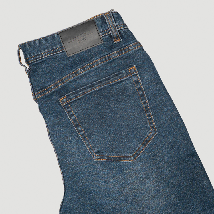 jeans azul marino estructura plana marca carven slim 164051 AZUL MA