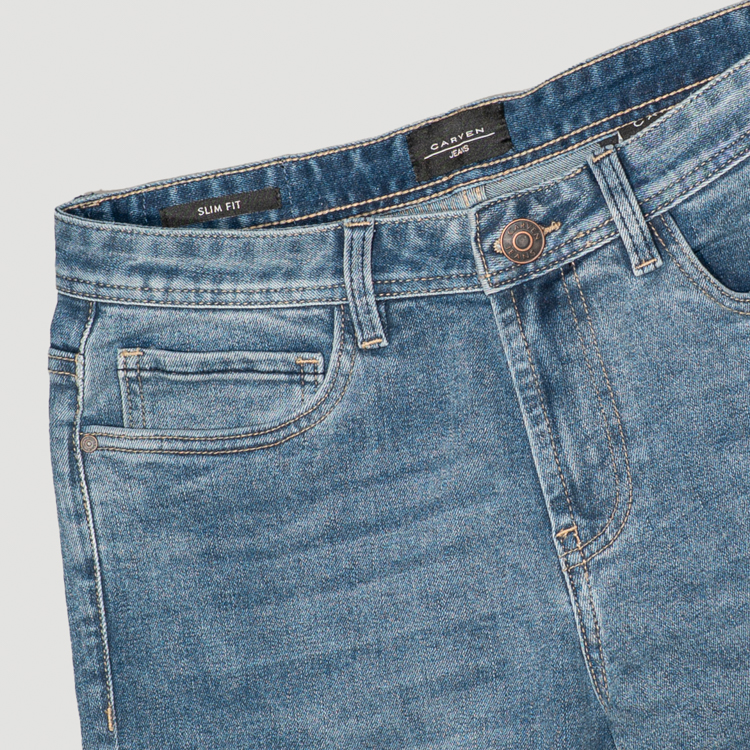 jeans celeste estructura plana marca carven slim 164029 CELESTE