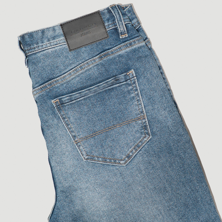 jeans celeste estructura plana marca carven slim 164029 CELESTE