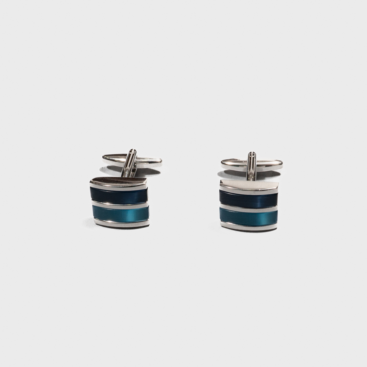 mancuernillas azules estructura rectangular marca emporium cl sico 157775 AZUL 1