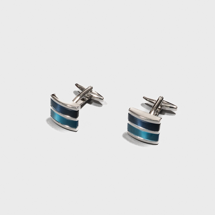 mancuernillas azules estructura rectangular marca emporium cl sico 157775 AZUL 2