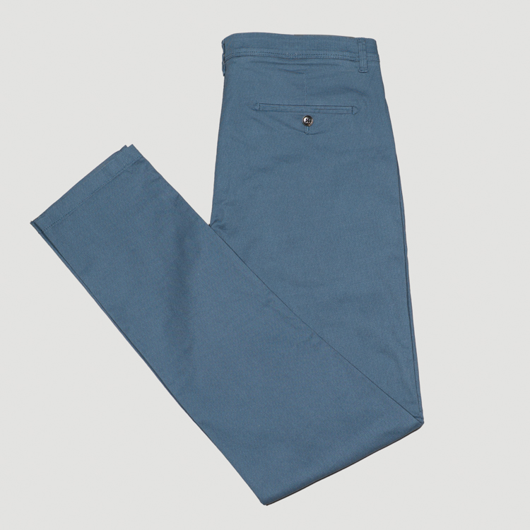 pantalon azul marino estructura plana marca carven slim 164096 AZUL MA