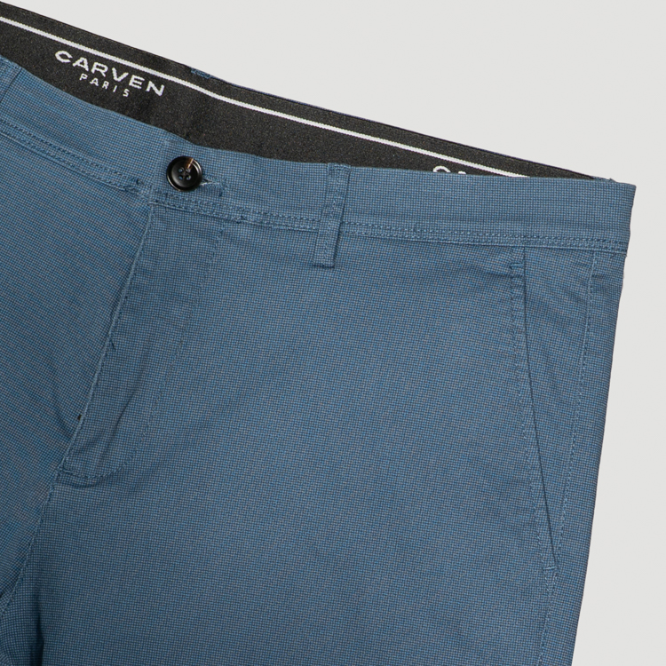 pantalon azul marino estructura plana marca carven slim 164096 AZUL MA