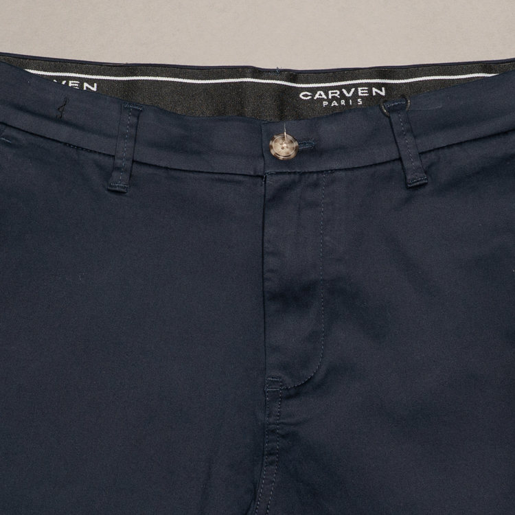 pantalon azul marino estructura plana marca carven slim 167111 AZUL MA