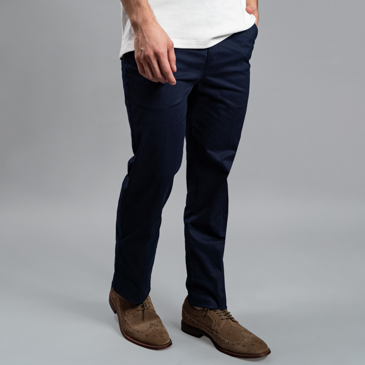 pantalon casual azul estructura plana marca business casual cl sico 159993 AZUL 1