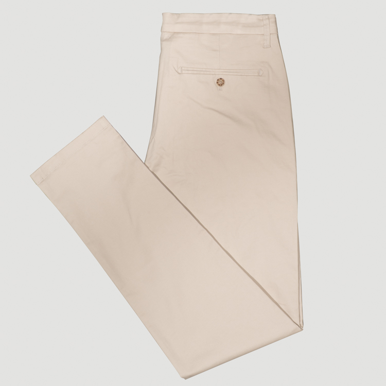 pantalon crema estructura plana marca carven slim 167118 CREMA