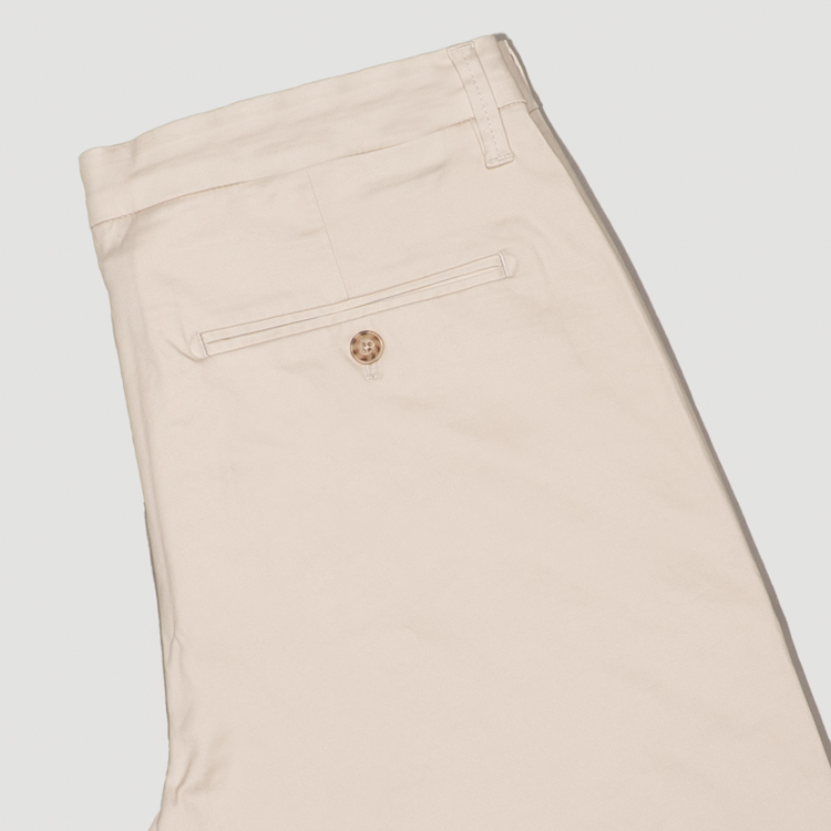 pantalon crema estructura plana marca carven slim 167118 CREMA