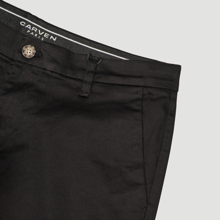 pantalon negro estructura plana marca carven slim 167104 NEGRO