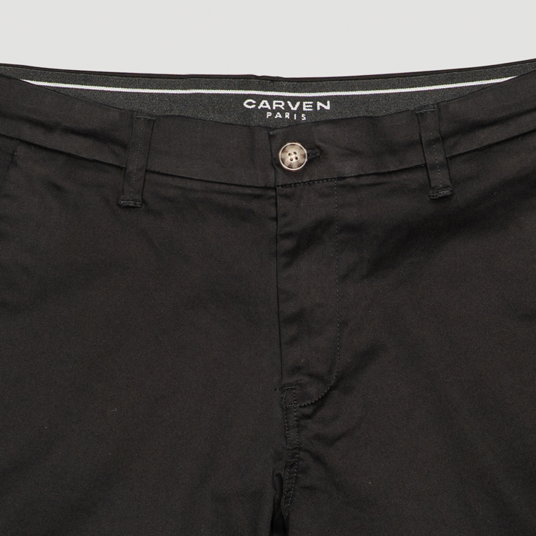 pantalon negro estructura plana marca carven slim 167104 NEGRO