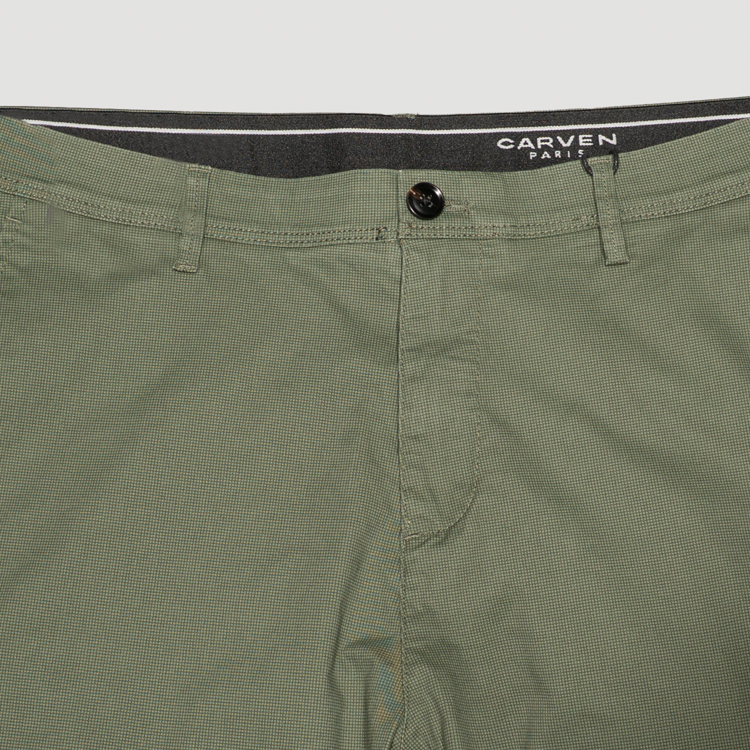 pantalon verde estructura plana marca carven slim 164103 VERDE