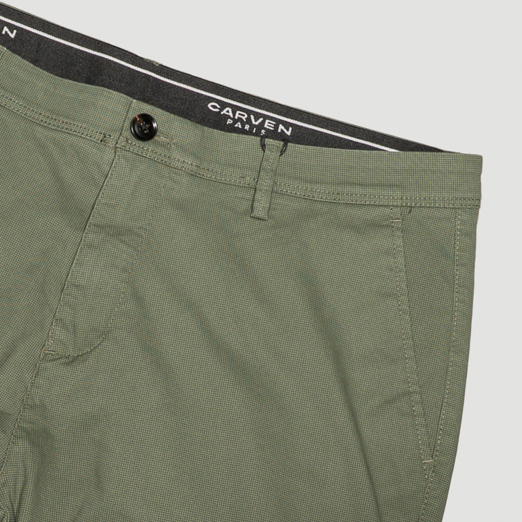 pantalon verde estructura plana marca carven slim 164103 VERDE