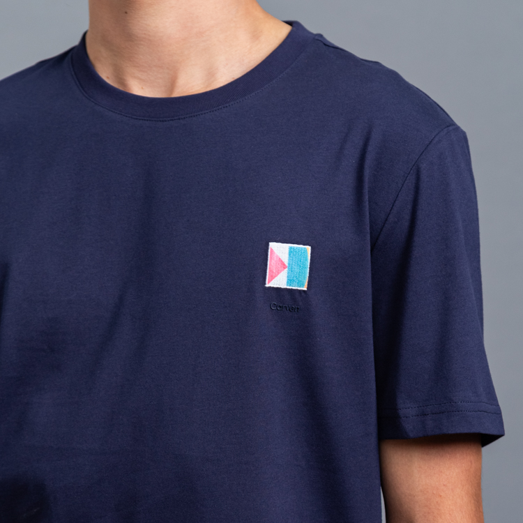 playera azul estructura plana marca carven slim 155770 AZUL 2