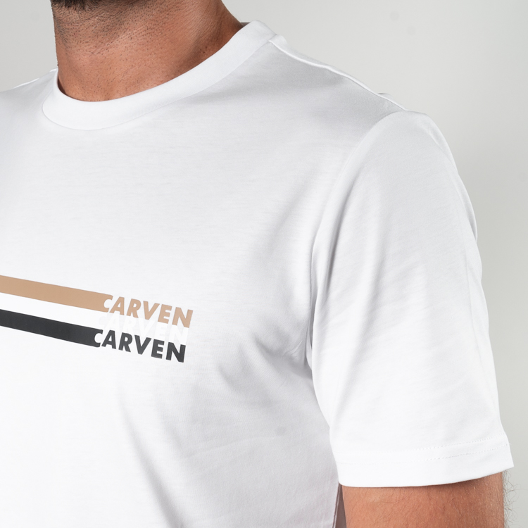 playera blanca estructura plana marca carven slim 150903 BLANCO 2
