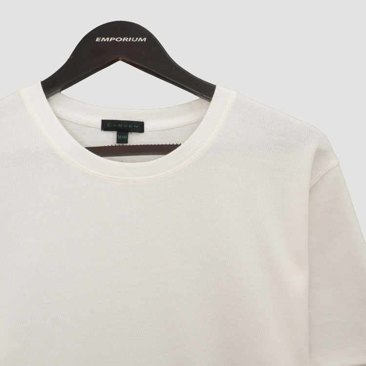 playera blanco estructura plana marca carven slim 163975 BLANCO