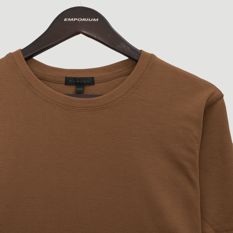 playera caf estructura plana marca carven slim 163970 CAFE
