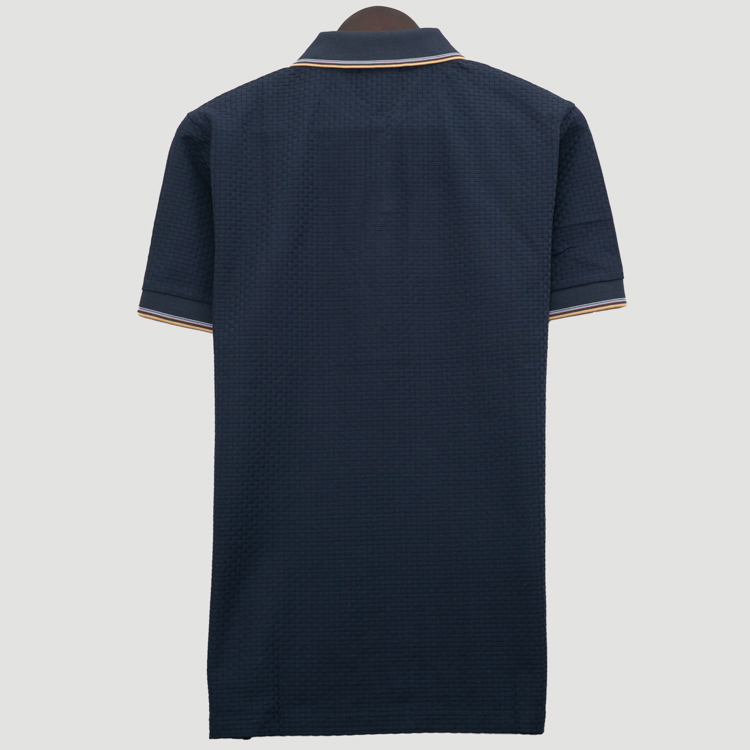 polo azul marino estructura labrada marca carven slim 167150 AZUL MA