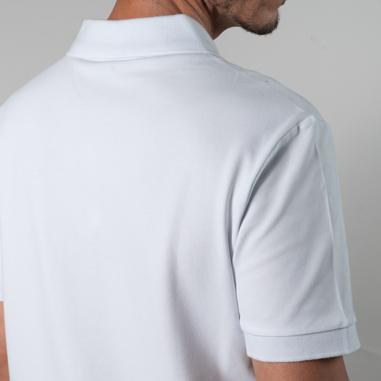 polo blanca estructura labrada marca carven slim 150779 BLANCO 3