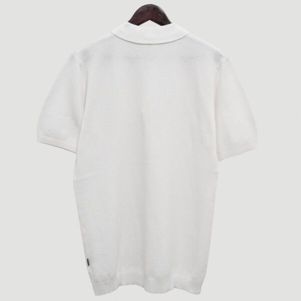 polo blanca estructura labrada marca carven slim 152386 286753 3